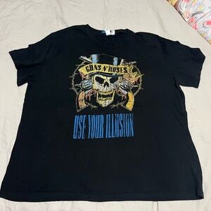 H&M Black Guns N' Roses Graphic Tee